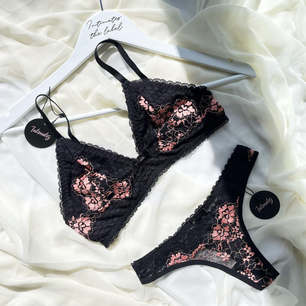 Jeri Lace Bralette Lingerie Set