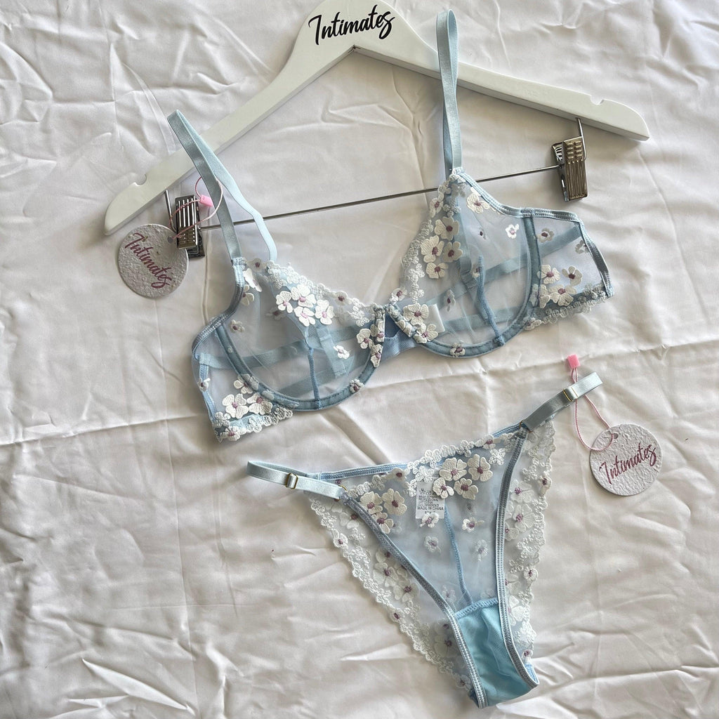 Lonely Baby Blue Lingerie Set