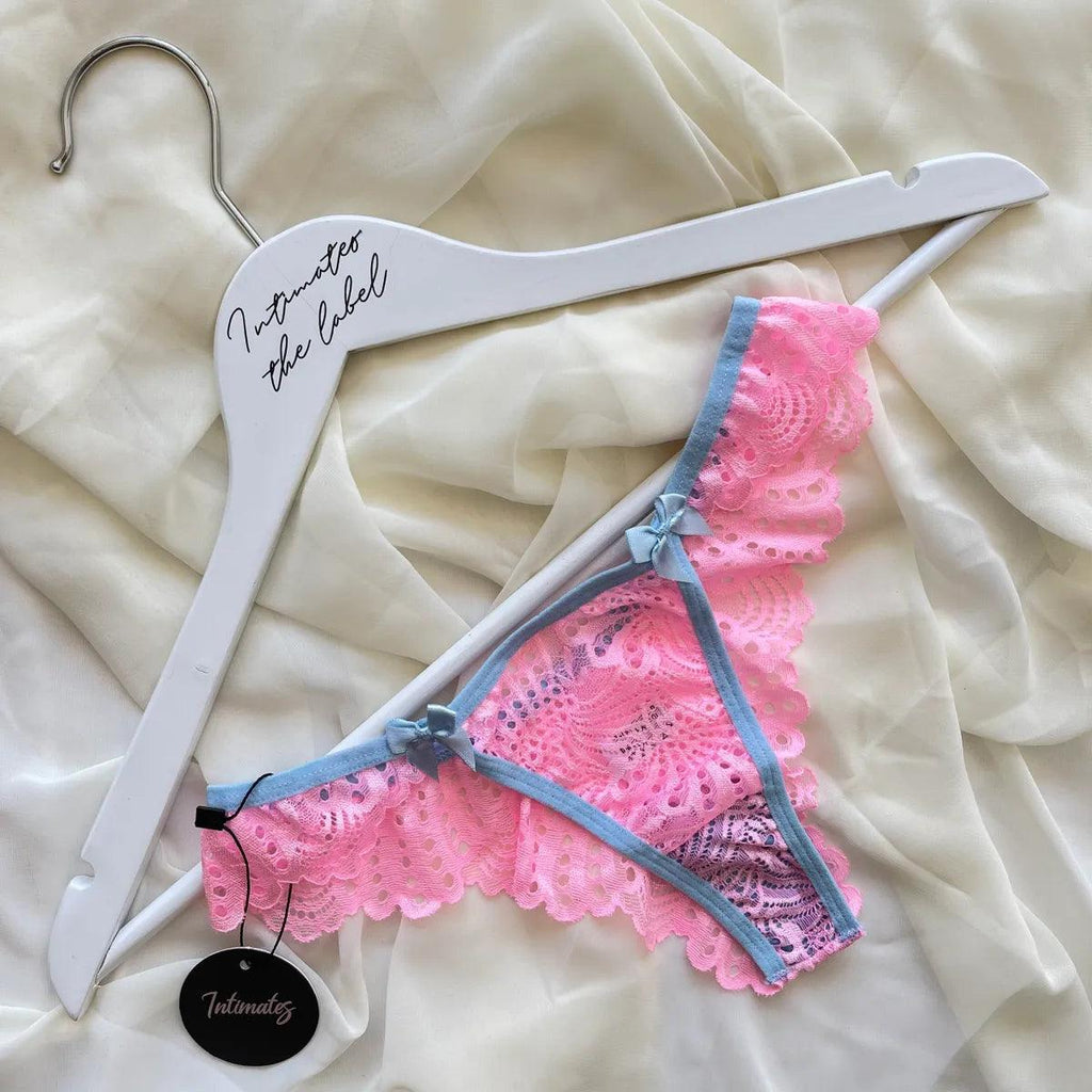 Noir Brazilian Thong - S / Pink/Blue - Thong