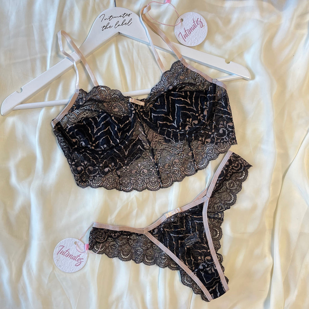 Rose Gold Lace Lingerie Set